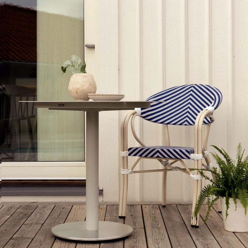 Bistrosessel mit Armlehnen Parterre Schwarz/Schwarz