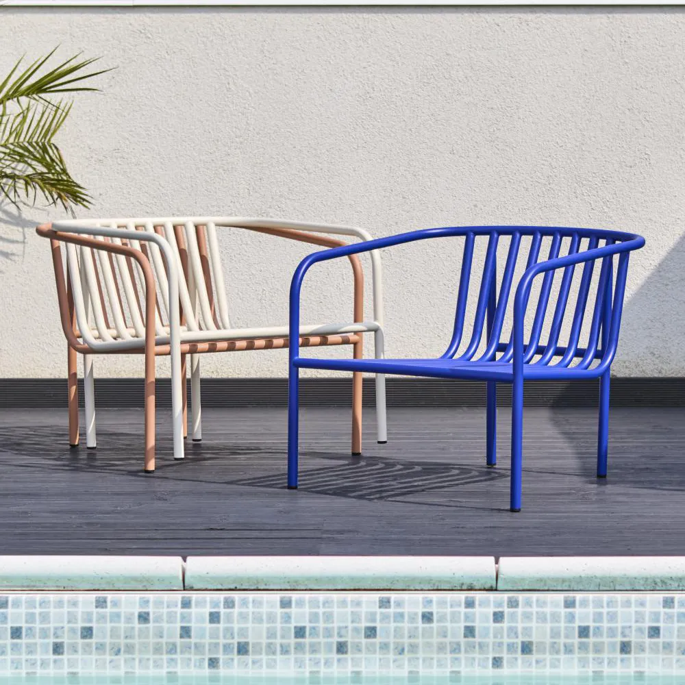 Bendt Sessel Teddy Beige/Indigo Blue