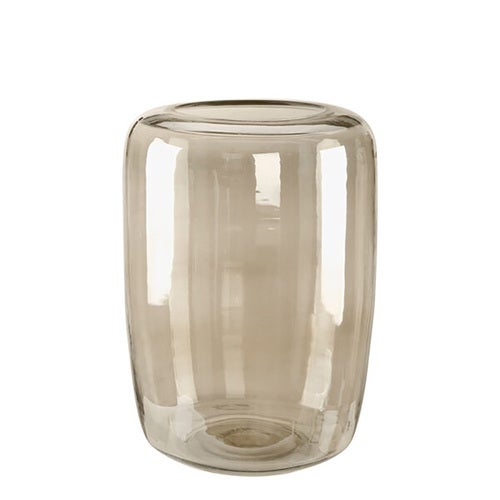Reef Vase aus mundgeblasenem Glas Ø28 cm Smoke Brown