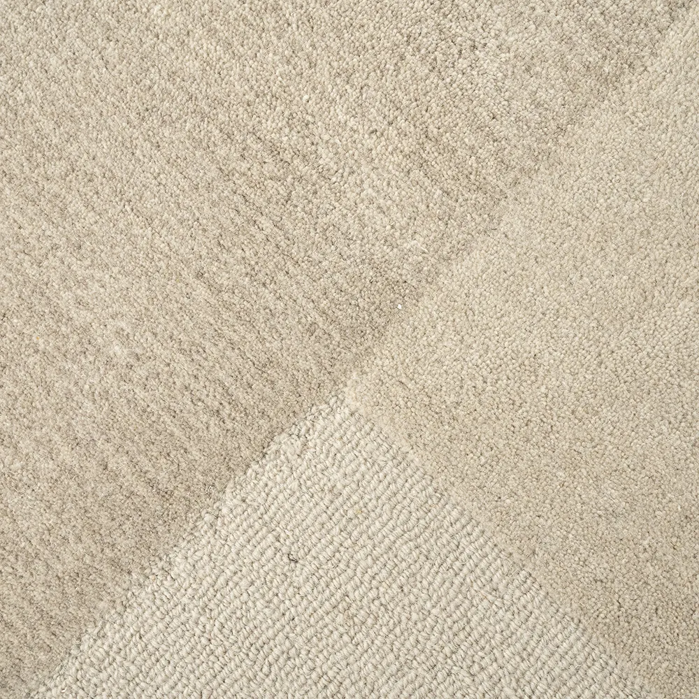 Wollteppich Contour Beige 290x190 cm