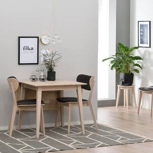 Filippa Klapptisch 80-125 x 80 cm Eiche weiß pigmentiert