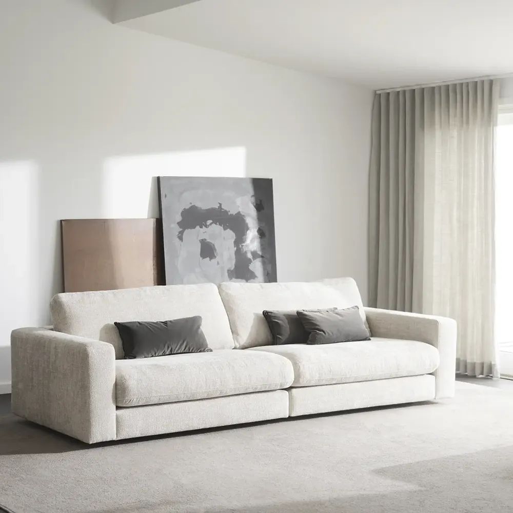 Duncan Sofa 3-Sitzer Stoff Robin hellgrau