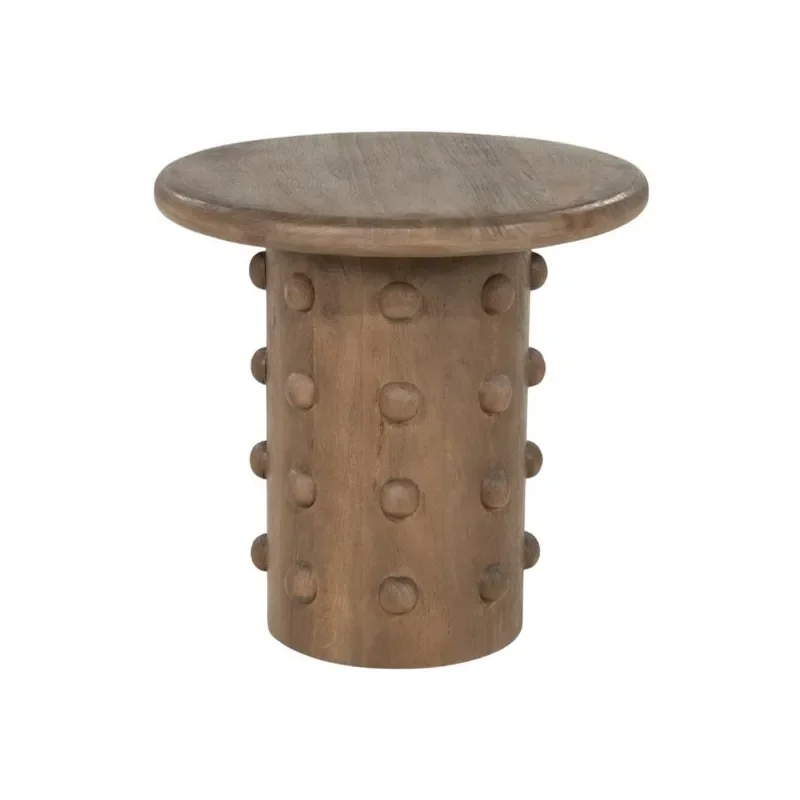 PopDot Beistelltisch 52x52x51 cm Mangoholz Braun