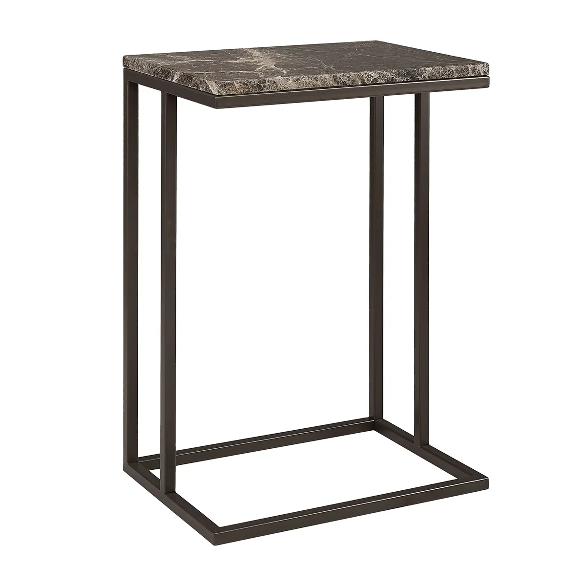Beistelltisch aus Marmor Taro Wide Ash brown