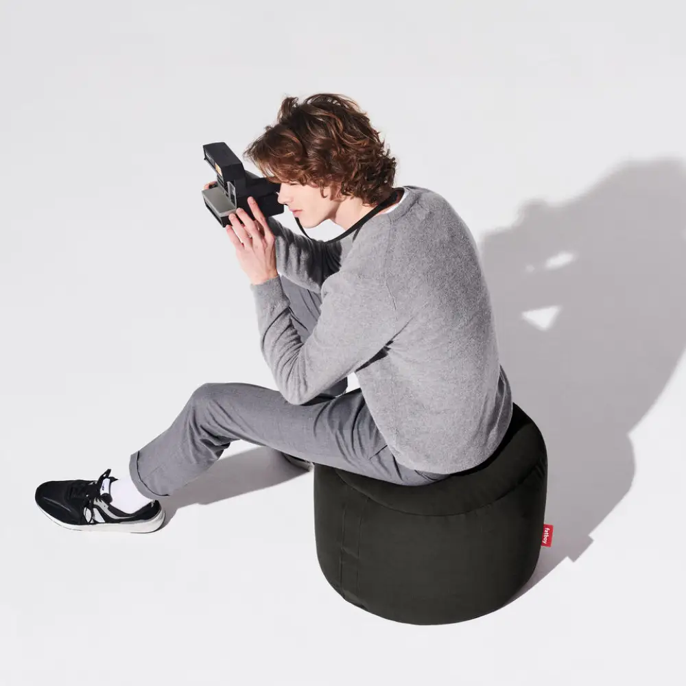 point canvas recycled Puff black licorice