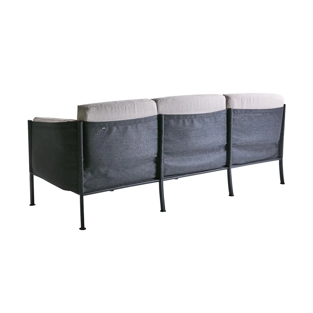 Delux sofa Teddy beige/schwarz