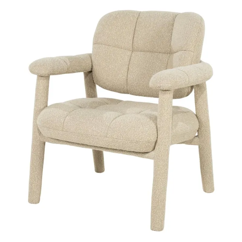 Knox Loungesessel 71,5x73x81 cm Metall & Stoff taupe