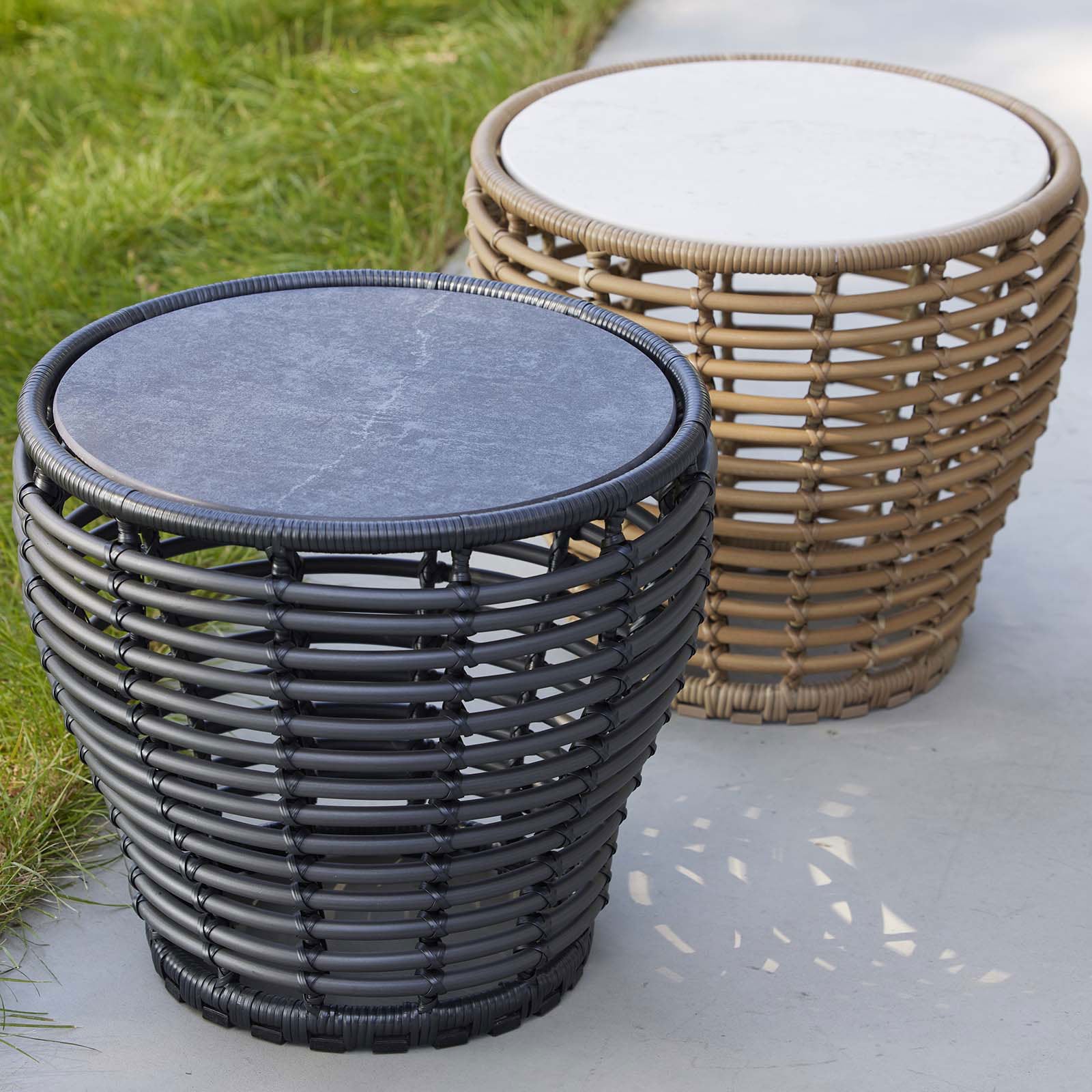 Basket Couchtisch 50 cm Künstliches Rattan