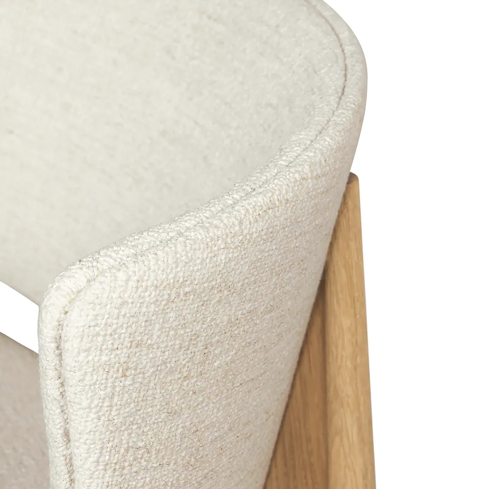 Herman Lounge Sessel Boucle - Oak/Off-white