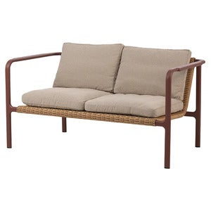 Motty 2-Sitzer-sofa     Zin Red / Teddy Beige