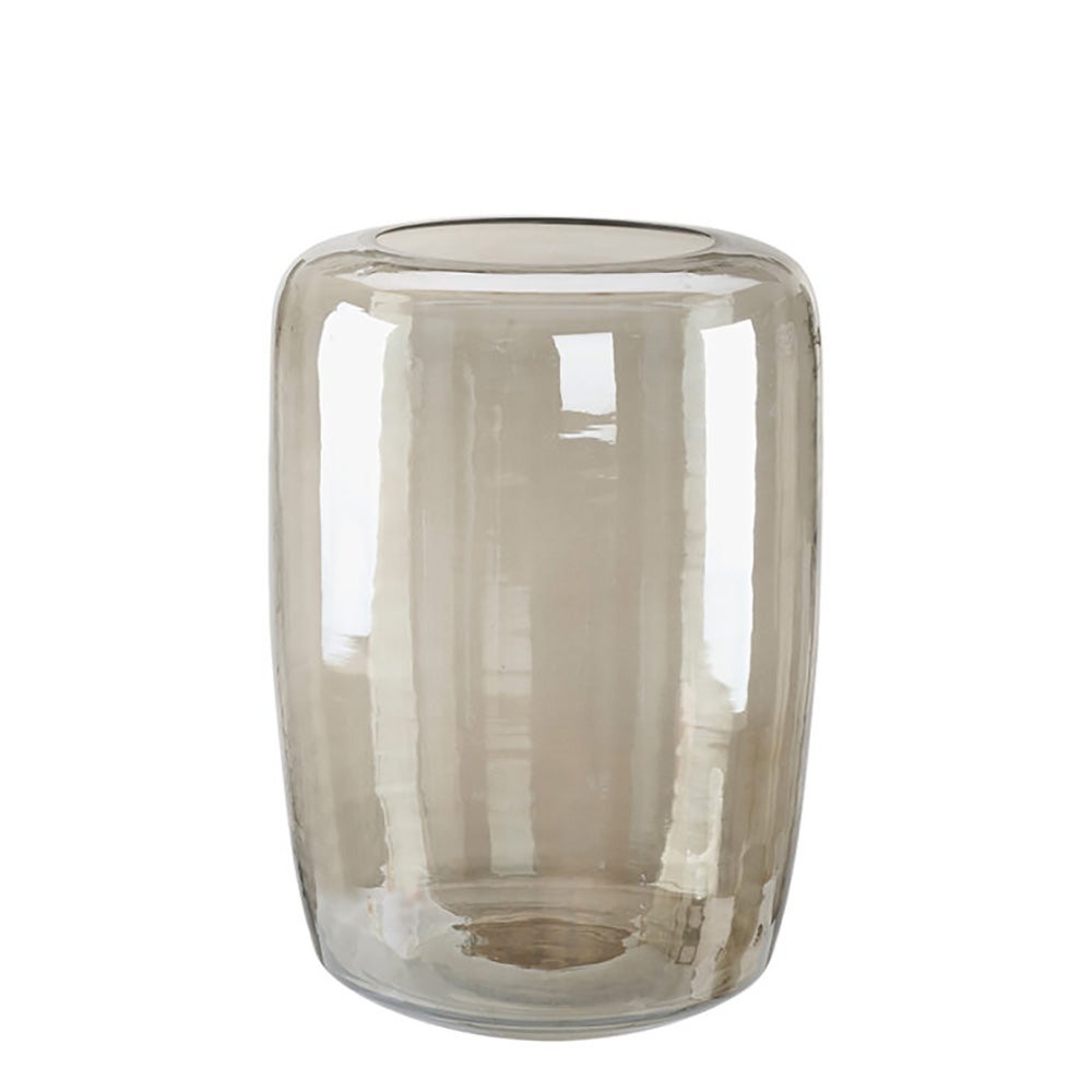 Reef Vase aus mundgeblasenem Glas Ø28 cm Smoke Grey