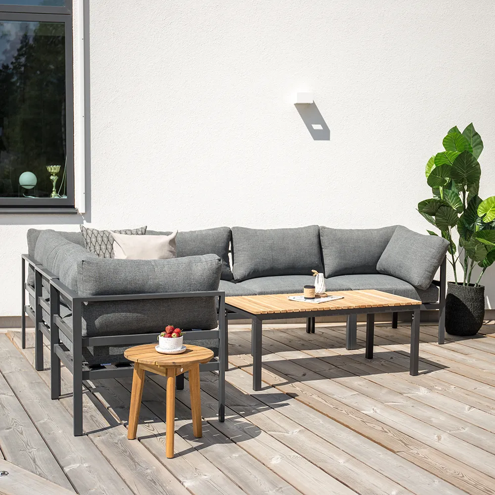 Brasilia Couchtisch Schwarz/Teak