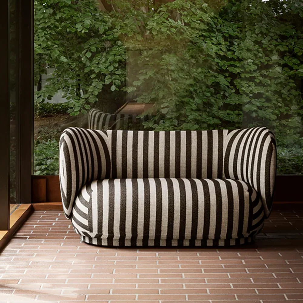 Rico 2-Sitzer Sofa Louisiana - Sand/Black