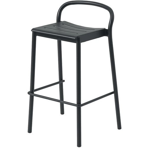 Linear Steel Barhocker Anthracite Black