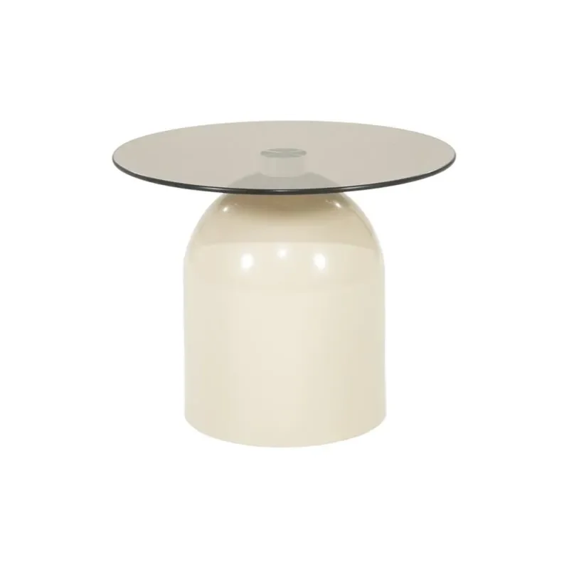 Irona small Couchtisch 50x50x40 cm Glas beige