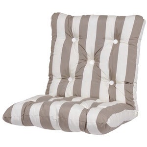 Mini Flock Kissen Taupe gestreift