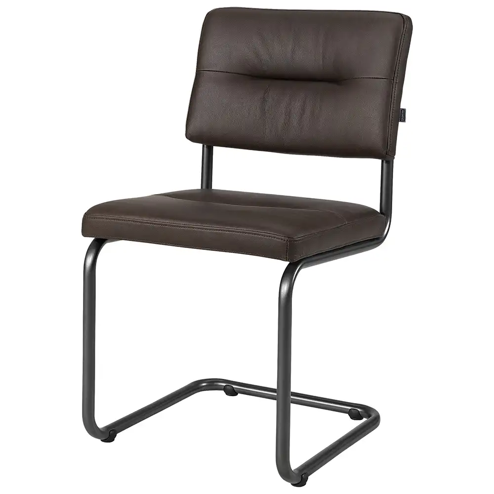 CASPIAN D/C Leder Anthrazit Rundrohr Basisprodukt