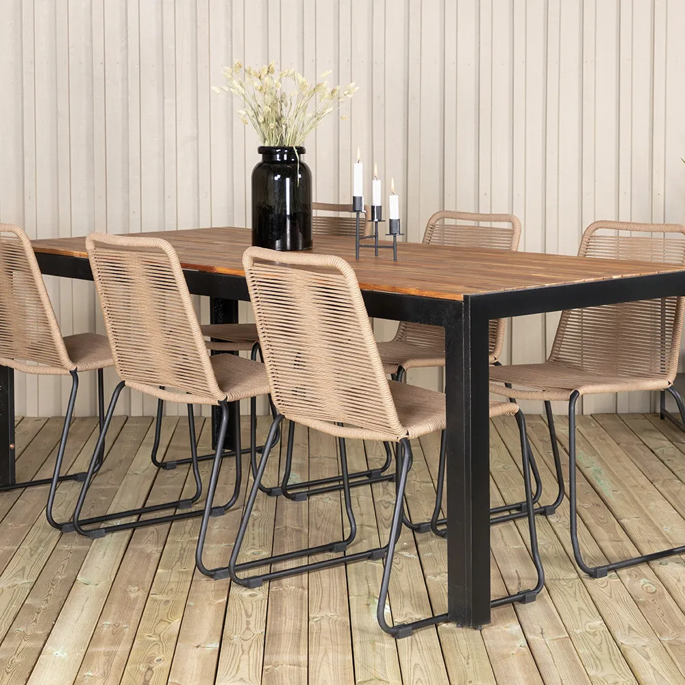 Lindos Dining Chair latte 2er-Pack