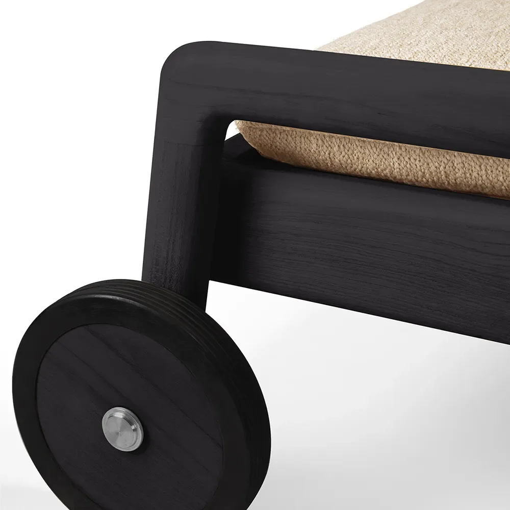 Jack Sunbed Schwarz/Natural Dünnes Kissen 