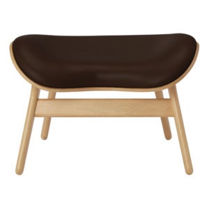 A Conversation Piece Ottoman Fußhocker Oak/Umage Leather Brown