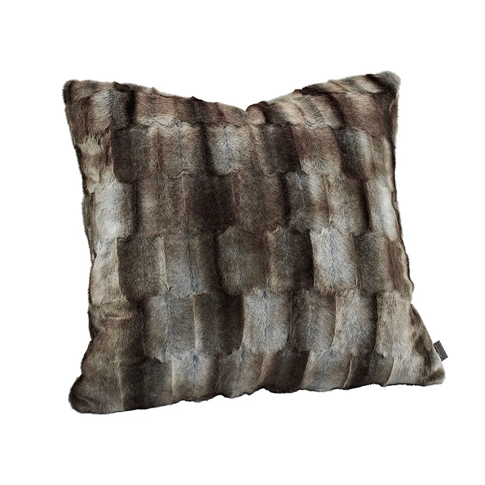  BELMONT Kissenbezug Grey/Simply Greige mit gewebter Rückseite 60x60 cm