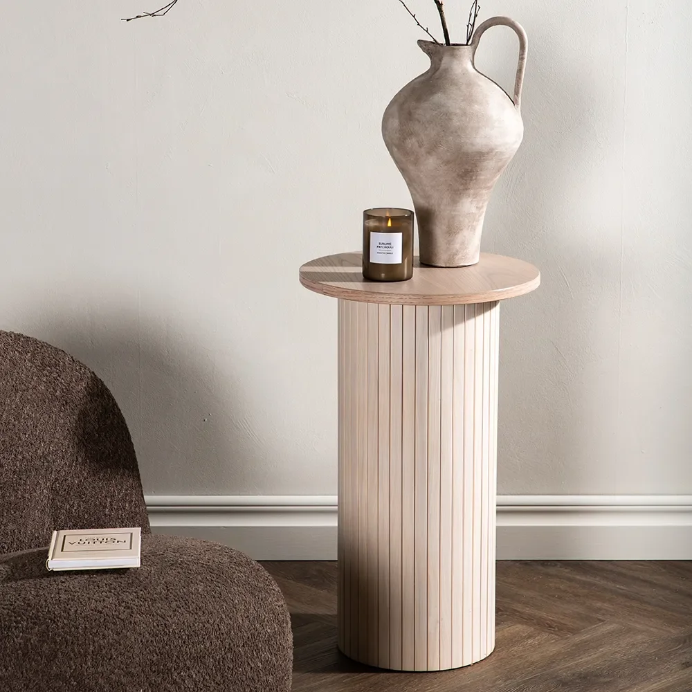 Bianca Beistelltisch Weiß Verputzt