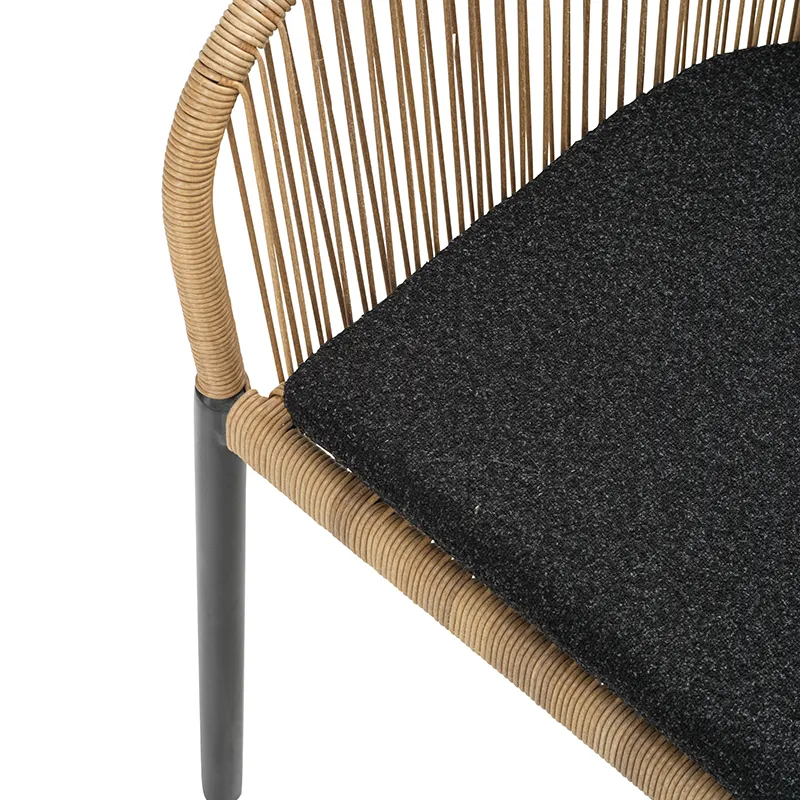 Delta stuhl    Anthrazit / Natural Wicker / Teddy Black