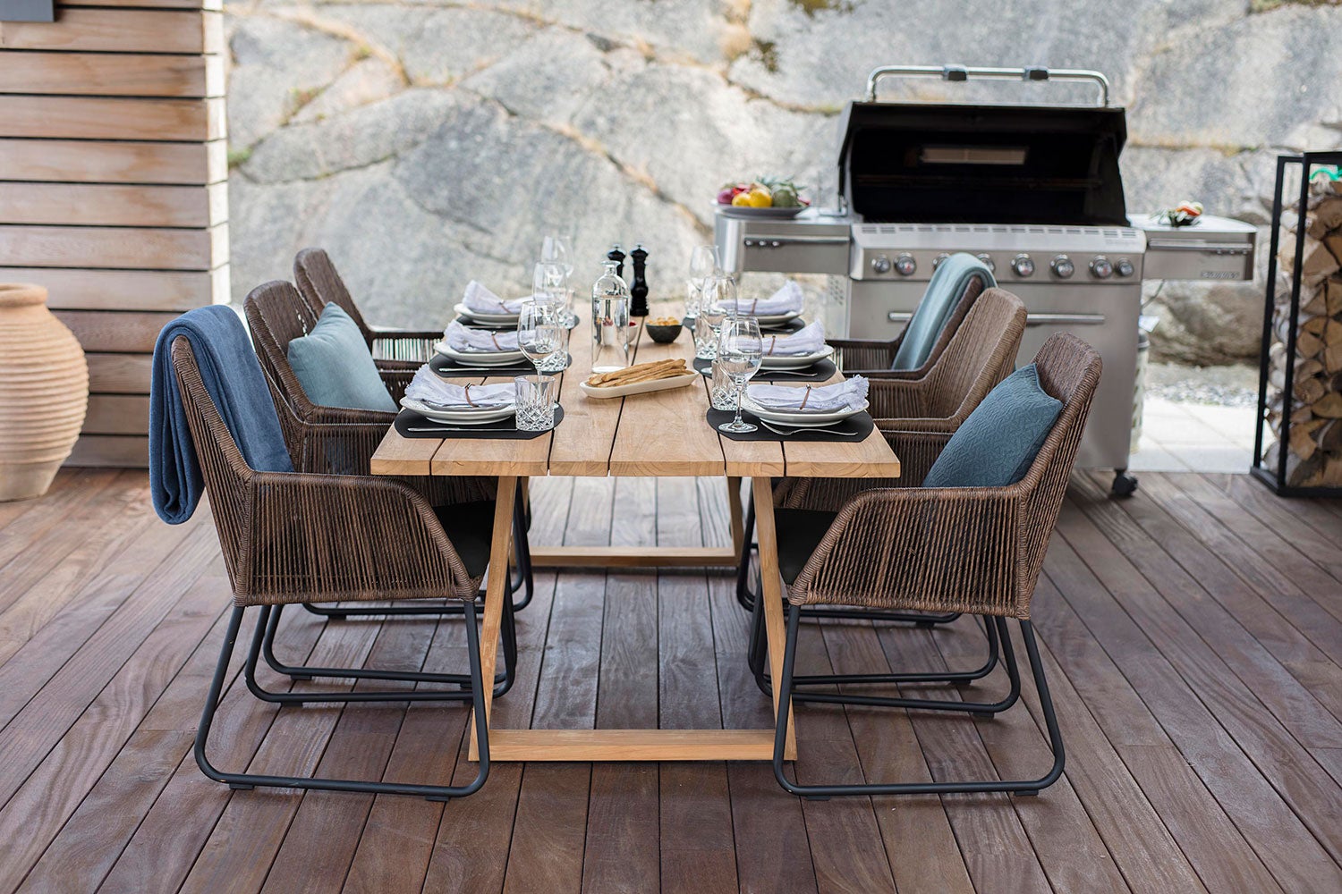 Laurion Esstisch 100x230 cm Teak natur