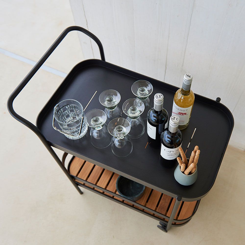 Roll Servierwagen Schwarz