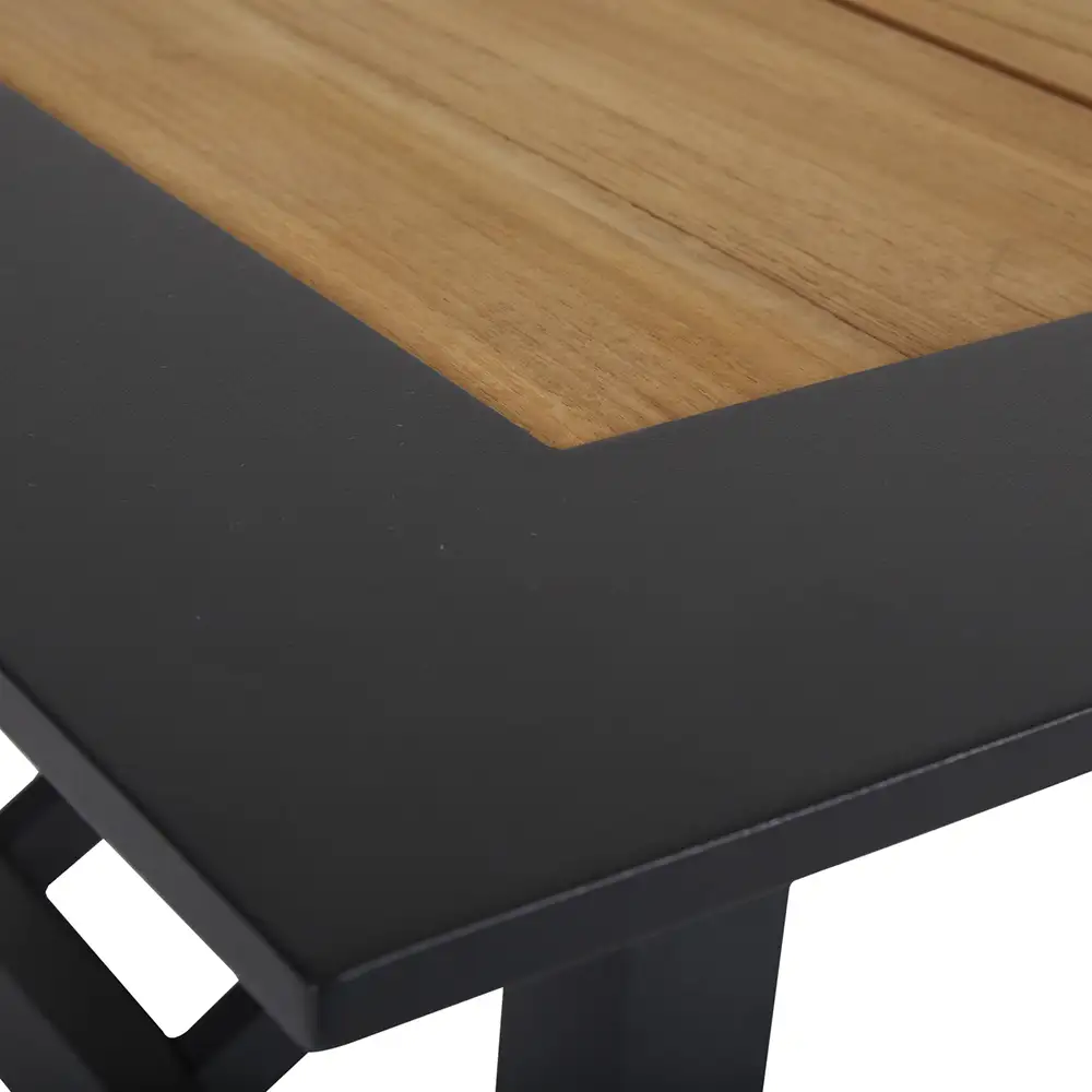 Chios Esstisch 100x175 cm schwarz/teak