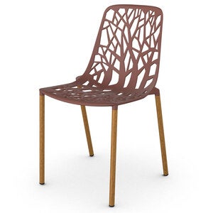 Forest Esszimmerstuhl mit Iroko gepolsterten Beinen Terracotta