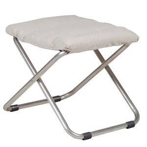 Chico soft Fußhocker beige Aluminium