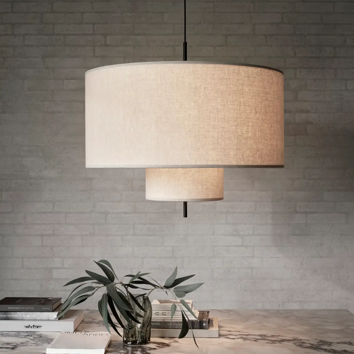 Margin Pendelleuchte Ø90 Beige Canvas