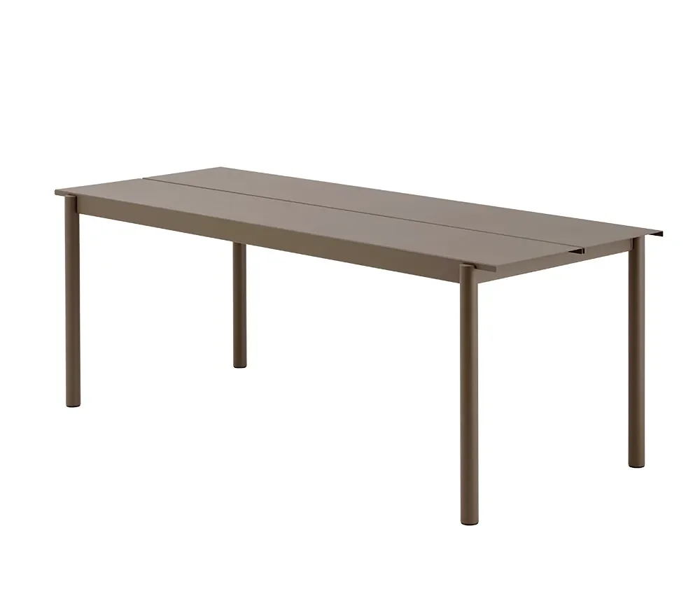 Linear Steel Esstisch 200X75 cm Taupe