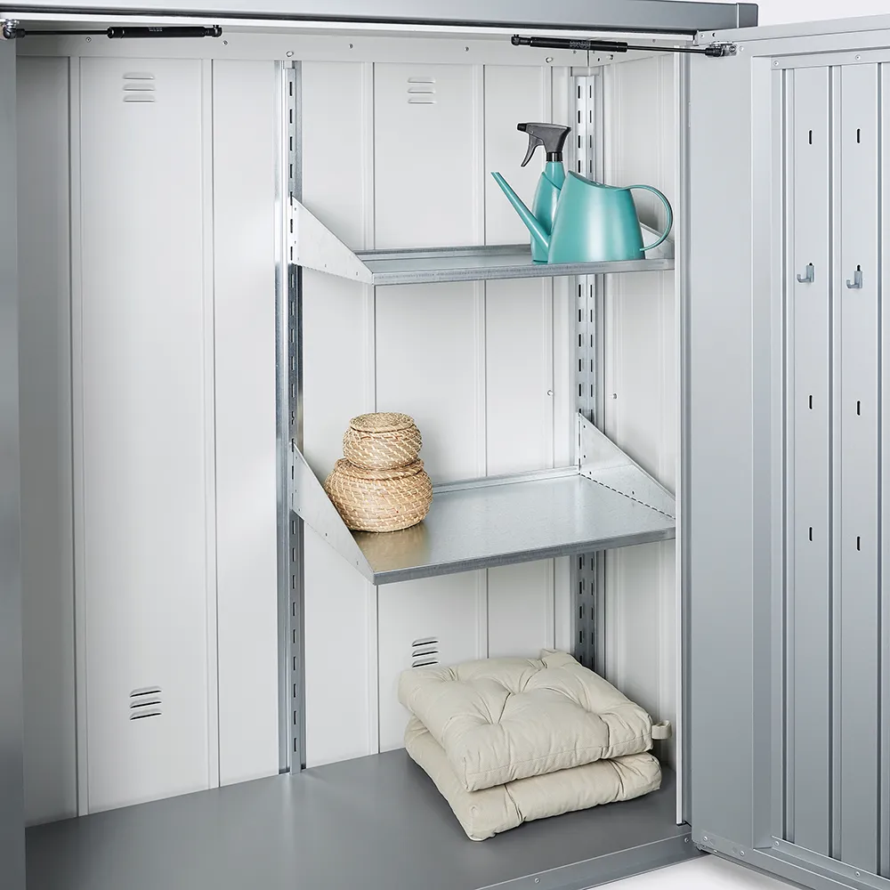 Romeo Patio cabinet L Metallic silver 