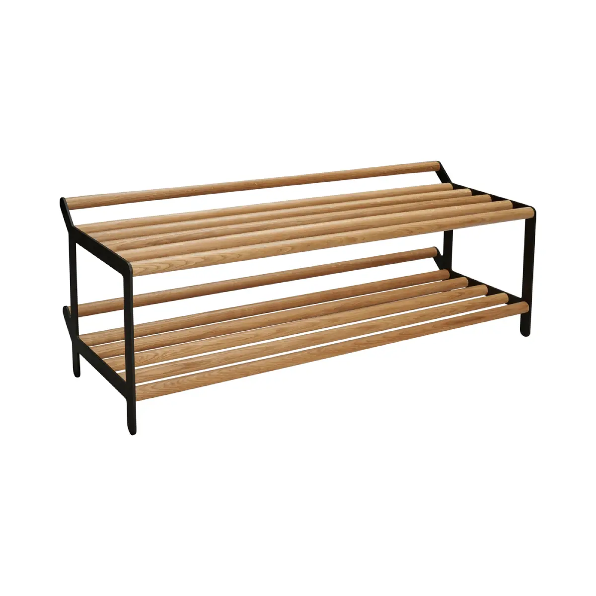 Tamburin Schuhregal 100 cm Eiche Schwarz