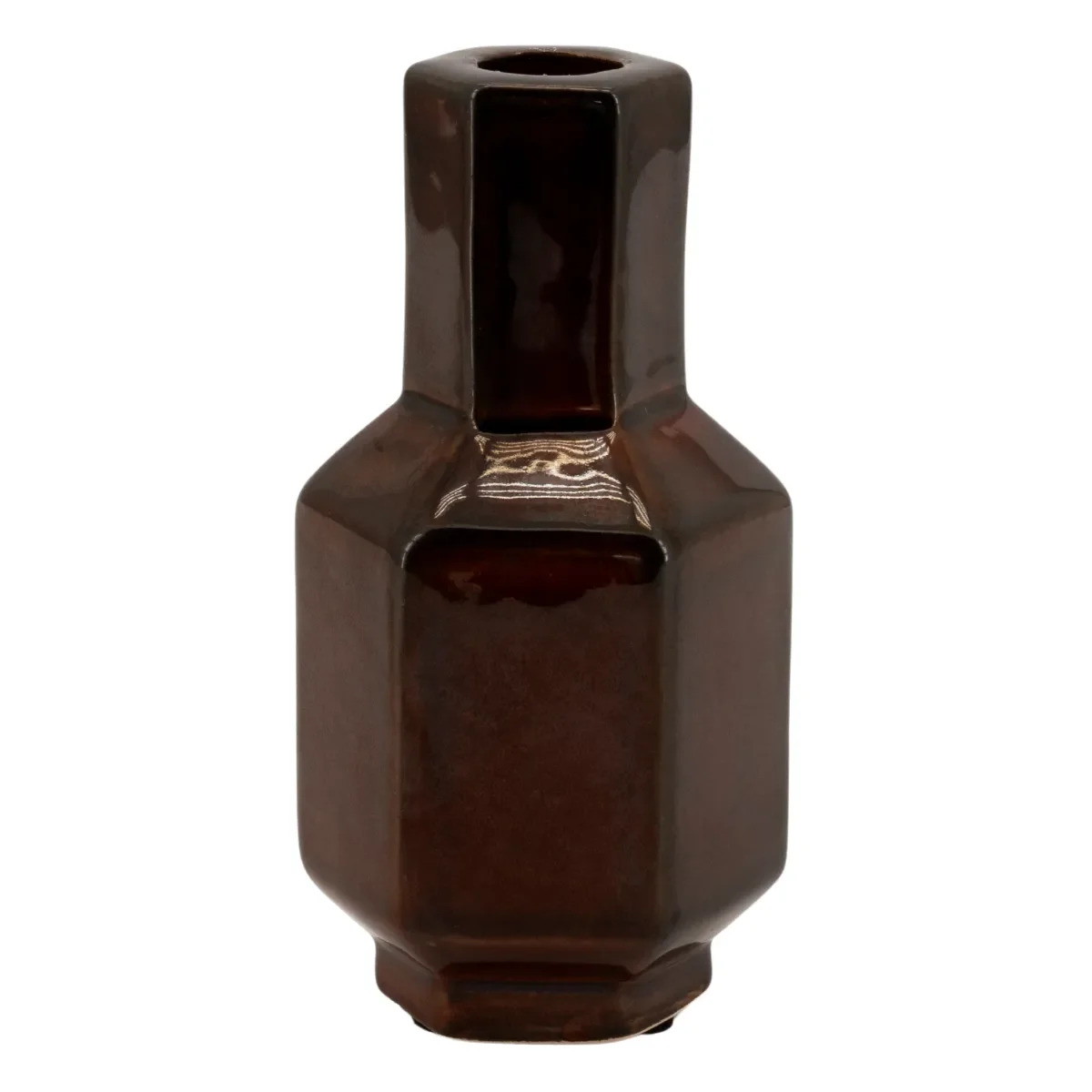 Axis small Kerzenständer 7,8x7x15 cm Steingut dark red