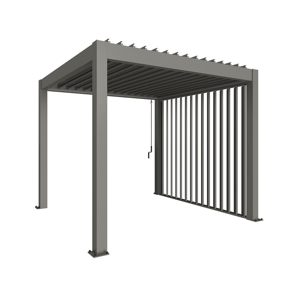 Seitenwandgitter für Pergola 3,5 m Metallic-Quarzgrau