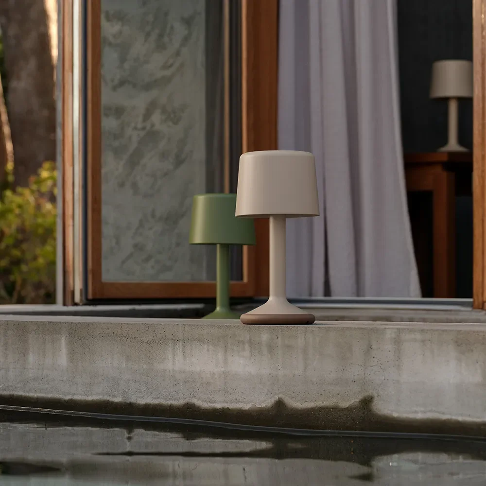 Tragbare Solarzellenlampe Luu Beige