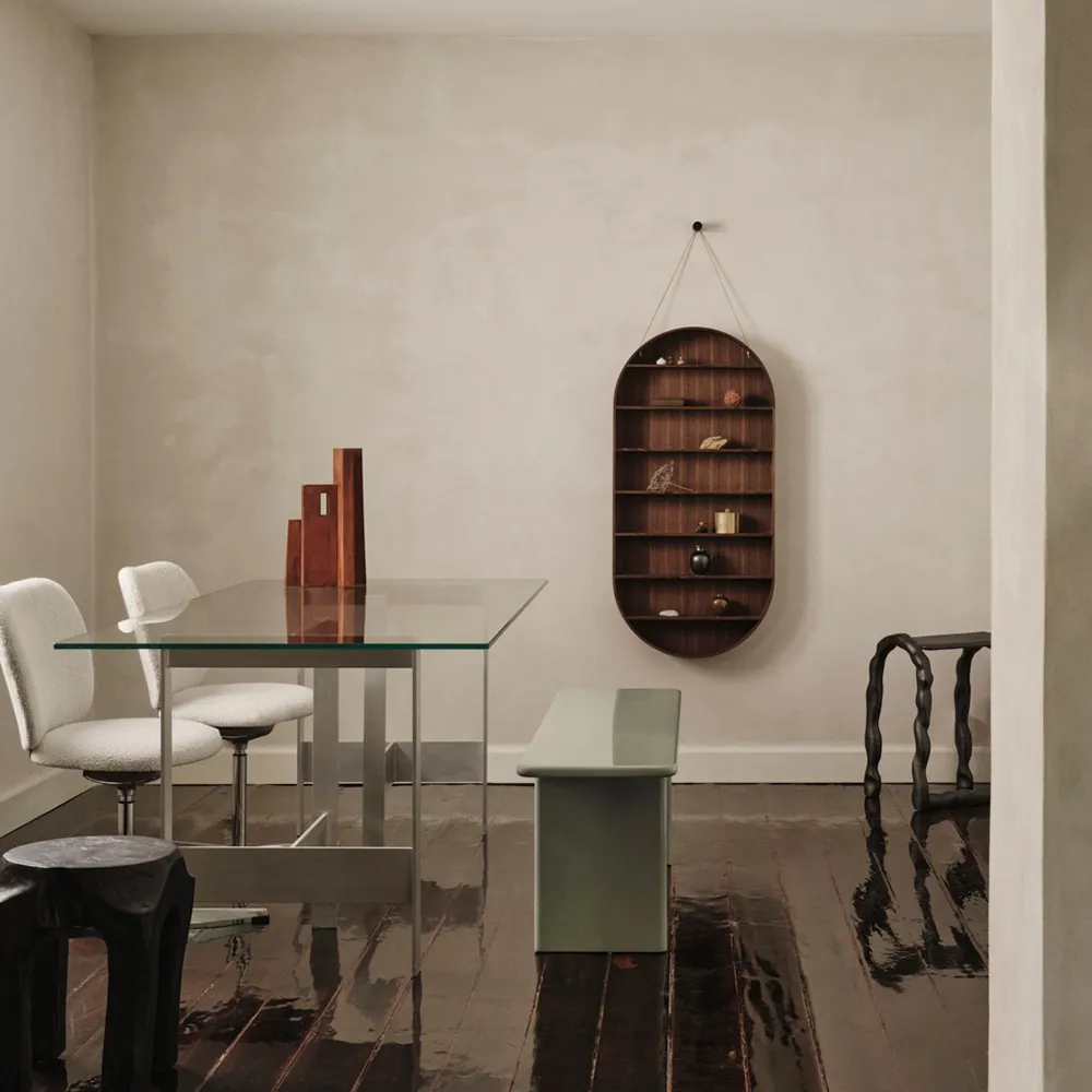 Oval Dorm Regal - Smoked Oak