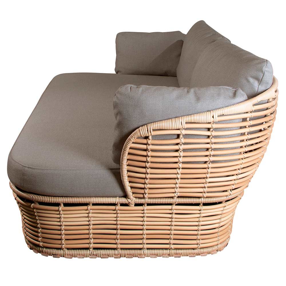 Lounge Sofa Basket Natürliche künstliche Wicker Inkl Licht Airtouch Kissen Set