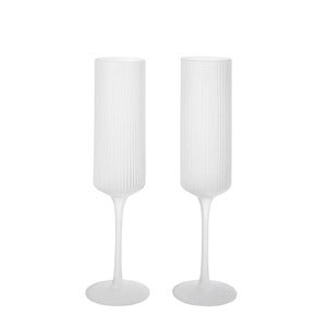 Champagnerglas 2er Pack Ripple Frosted
