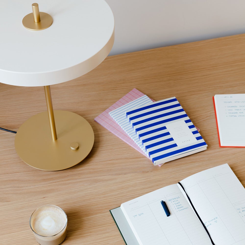 Asteria table Tischleuchte Ø31 cm Pearl White