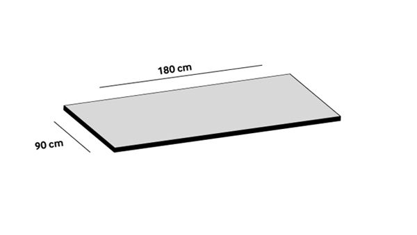 Turn Table Top Reversible White/Grey Brown