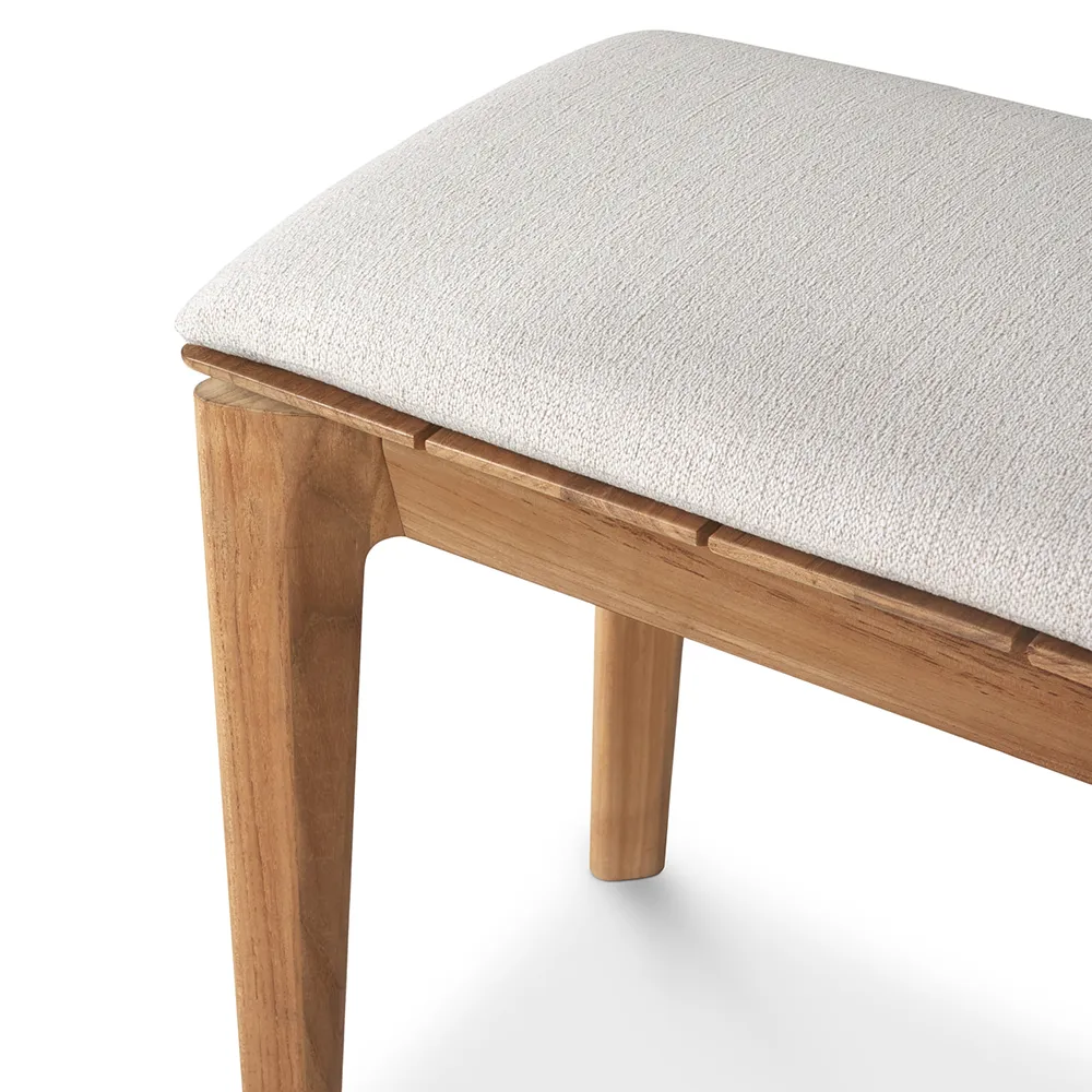 Bok Bank Teak/Offwhite 137x35 cm