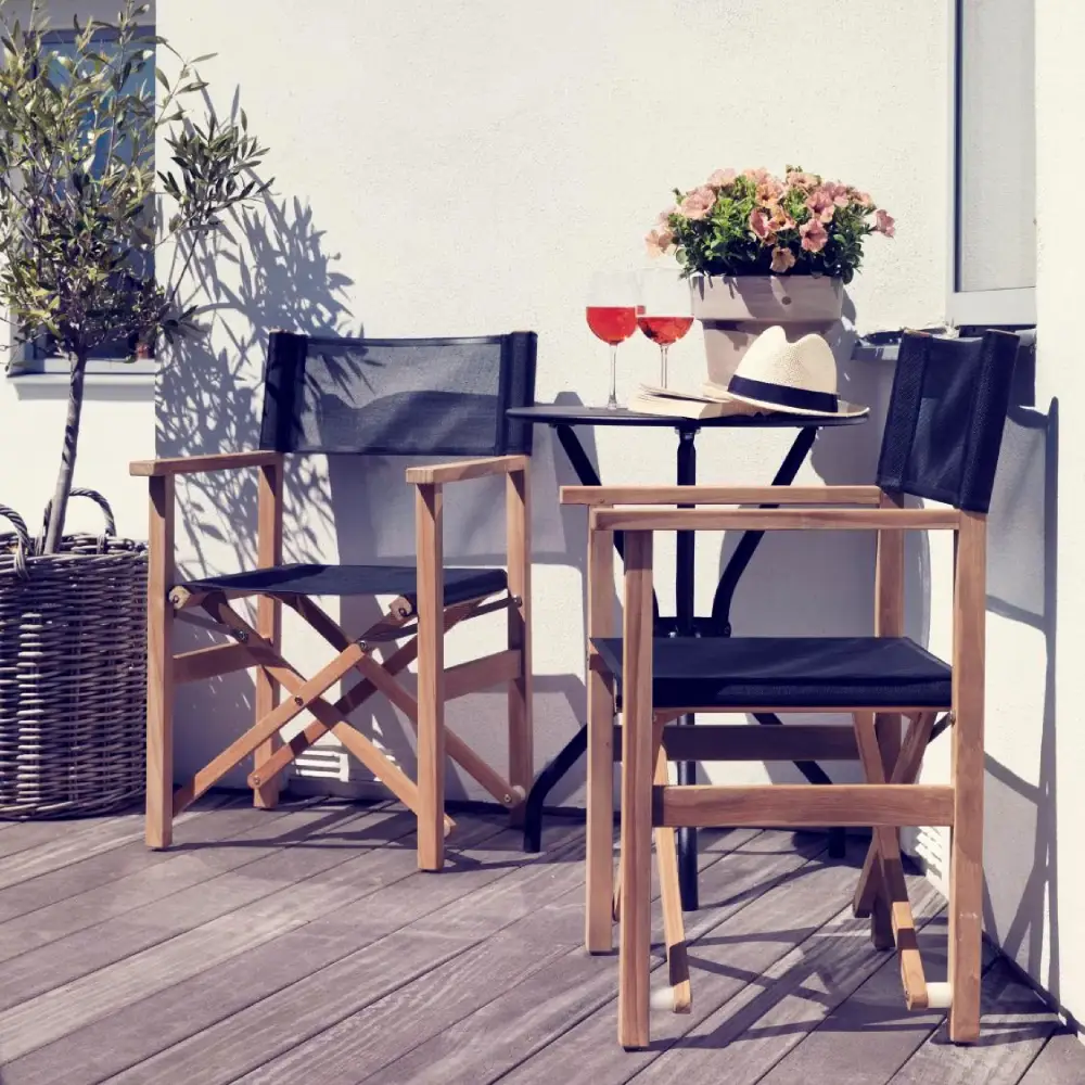 Drama regiestuhl schwarz / teak