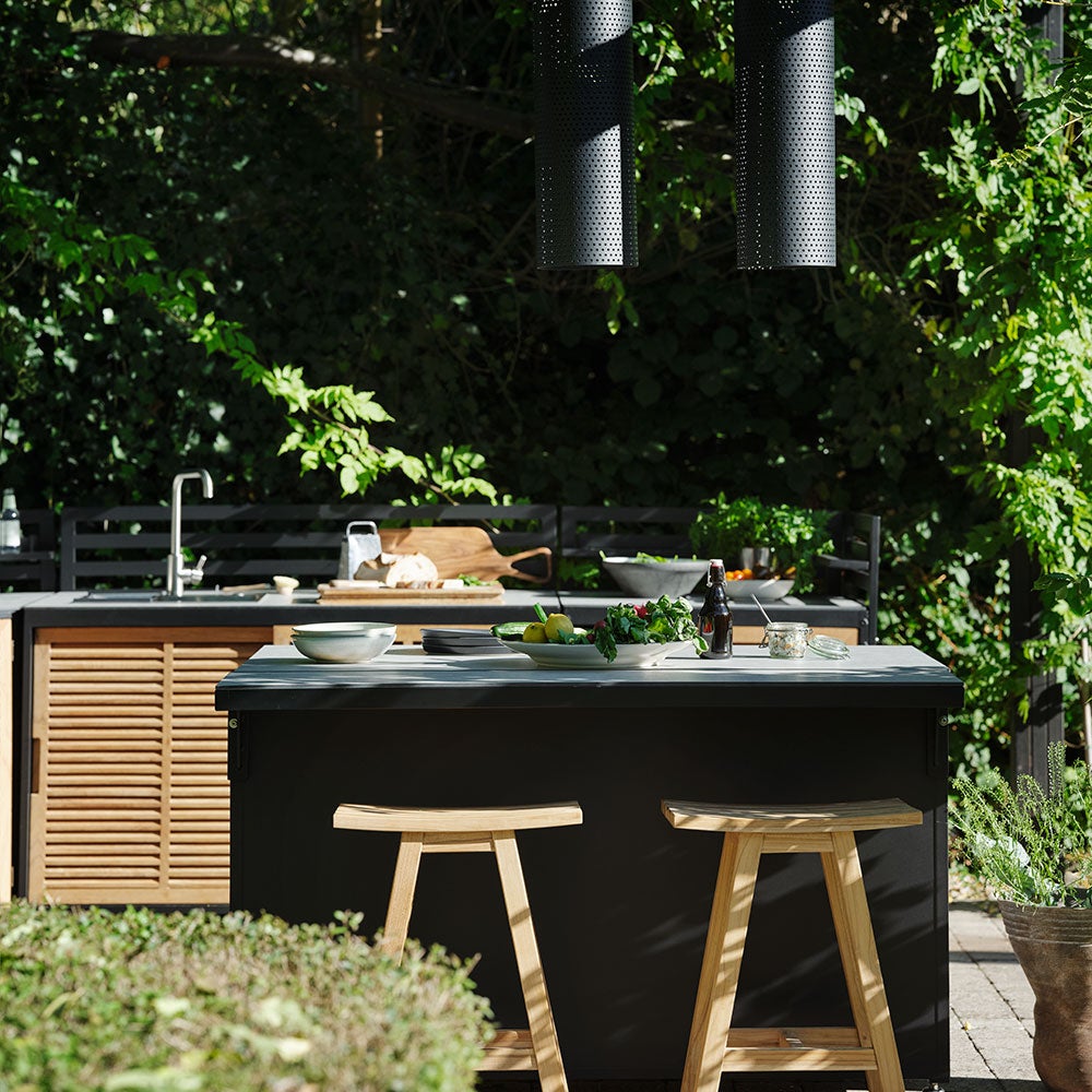 Fornax Küchenzeile groß schwarz/grau