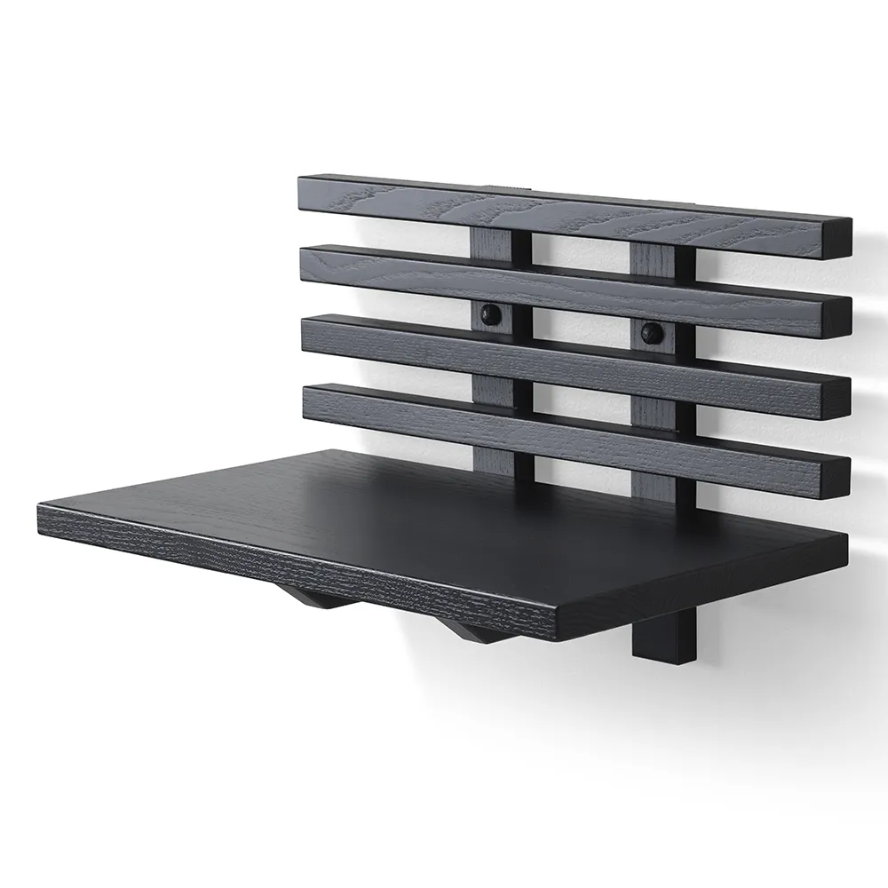 Zece Nachttisch Schwarz gebeizte Esche