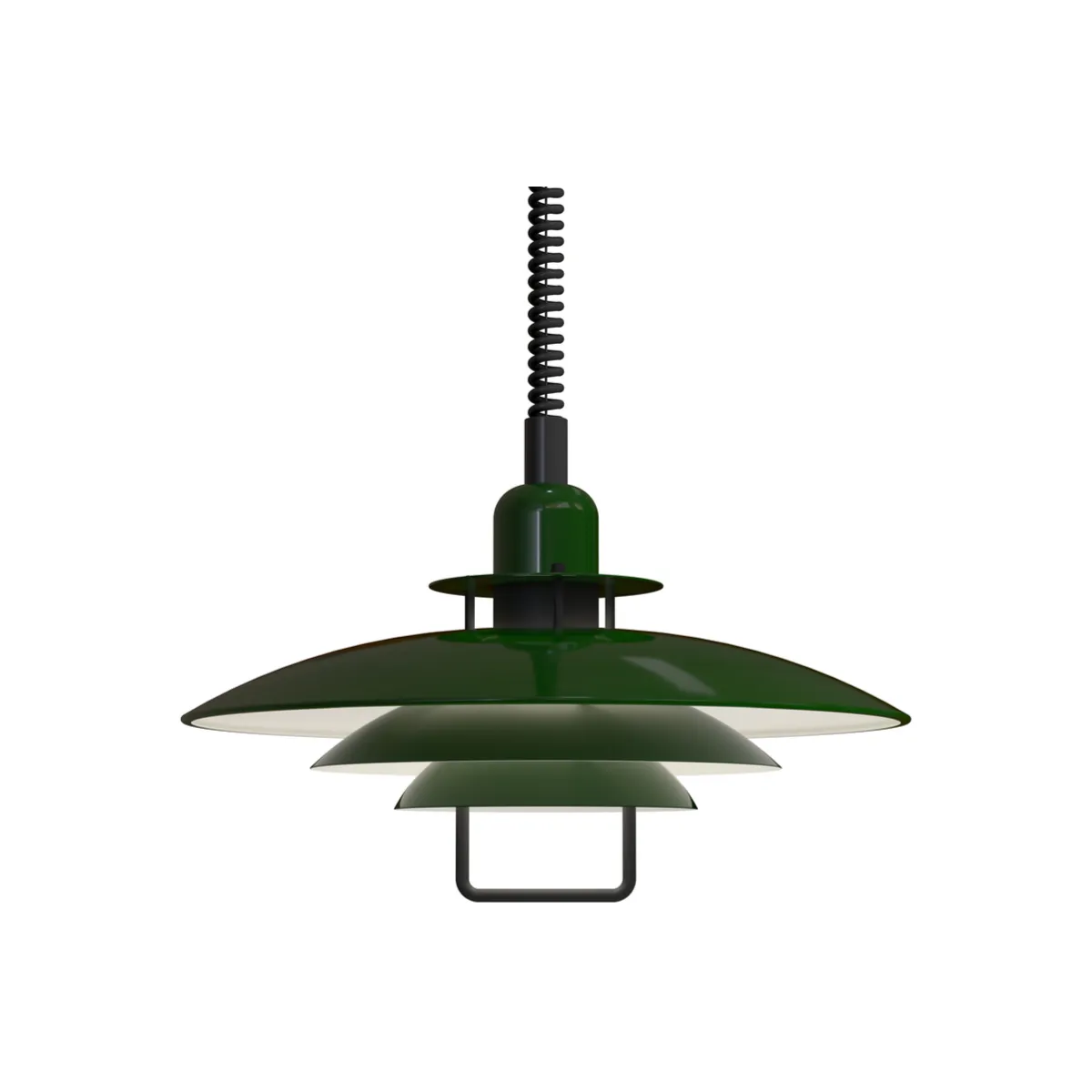 Primus II Pendelleuchte Ø43 cm Metall Waldgrün/mattschwarz