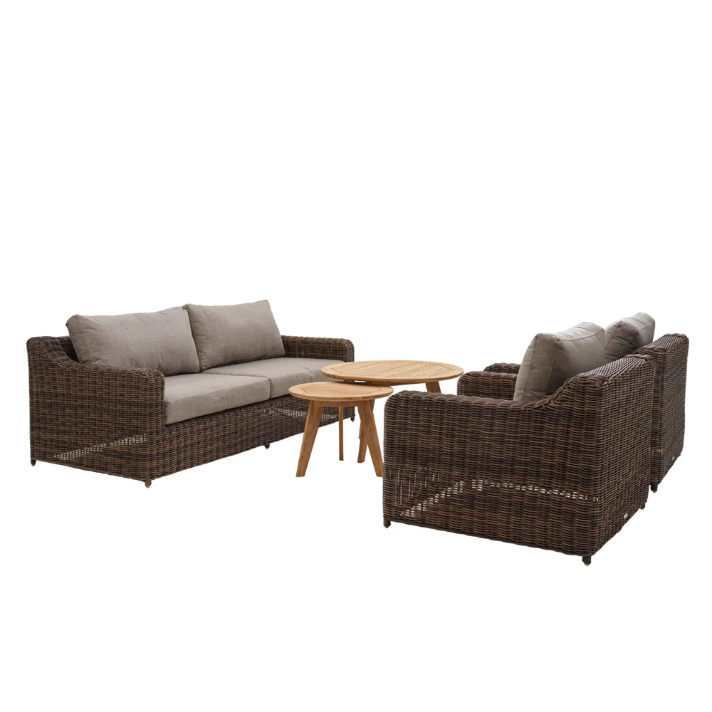 Glendon 3-sitzer-sofa  Dark brown / Soft moose